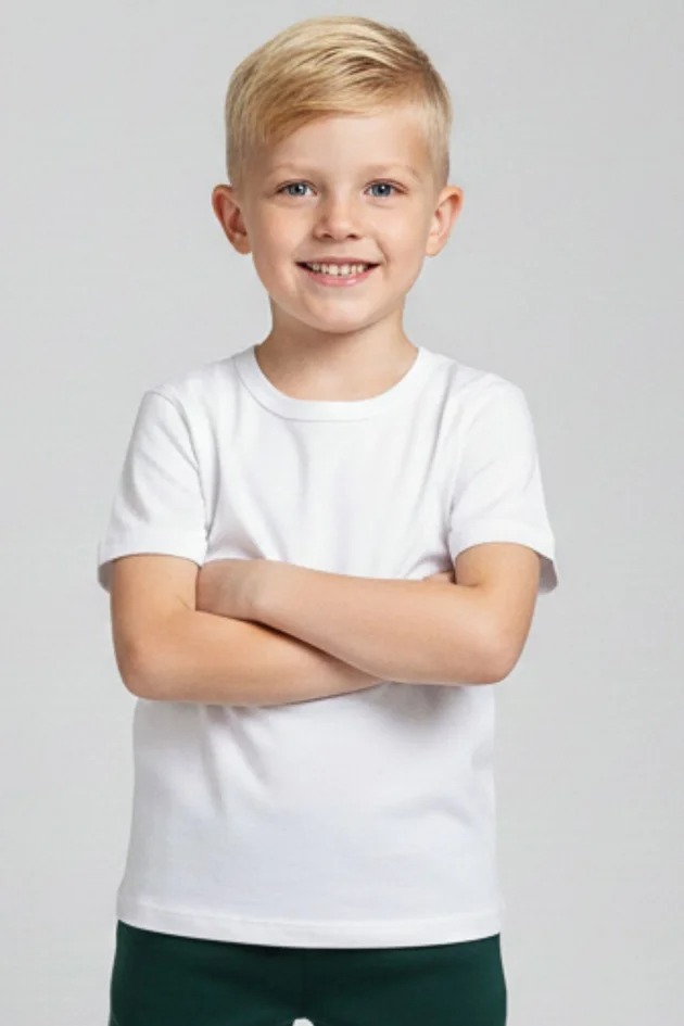 Camiseta básica em meia malha